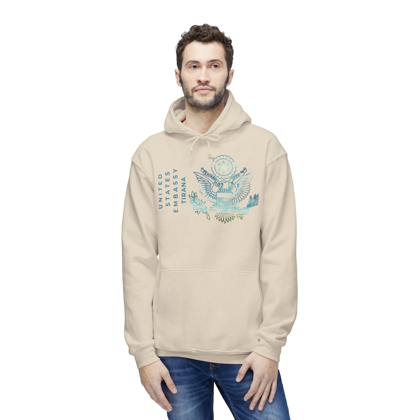 Modern, Made in the USA Hoodie: Tirana