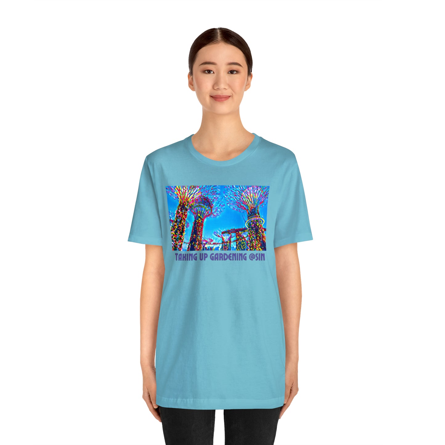 Comfy Short Sleeve Fun T-Shirt: Singapore