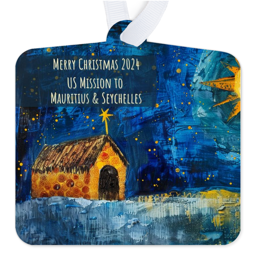 Metal Christmas Ornament, 2024: Mauritius and Seychelles