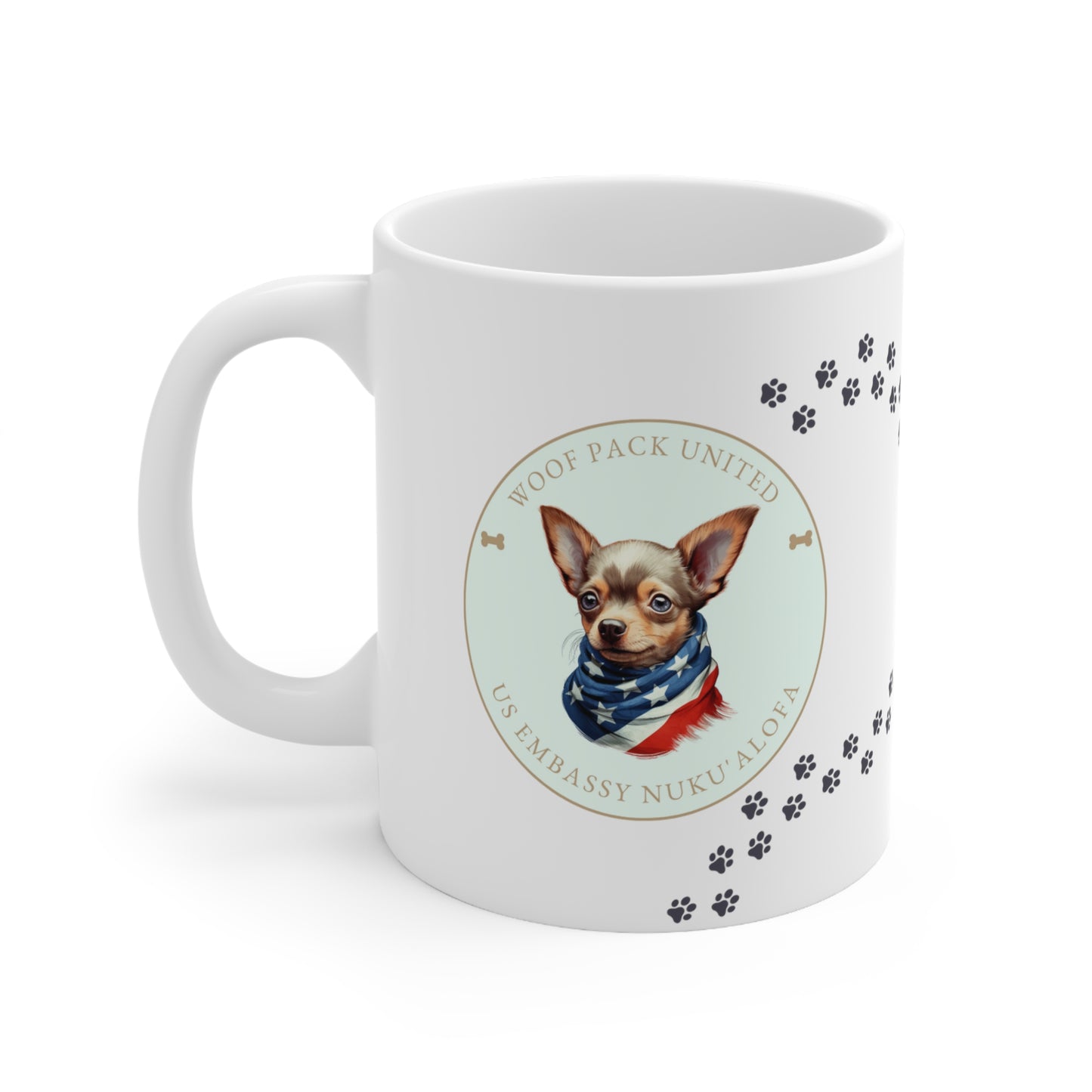 Woof Pack, Chihuahua Mug: Nuku'Alofa