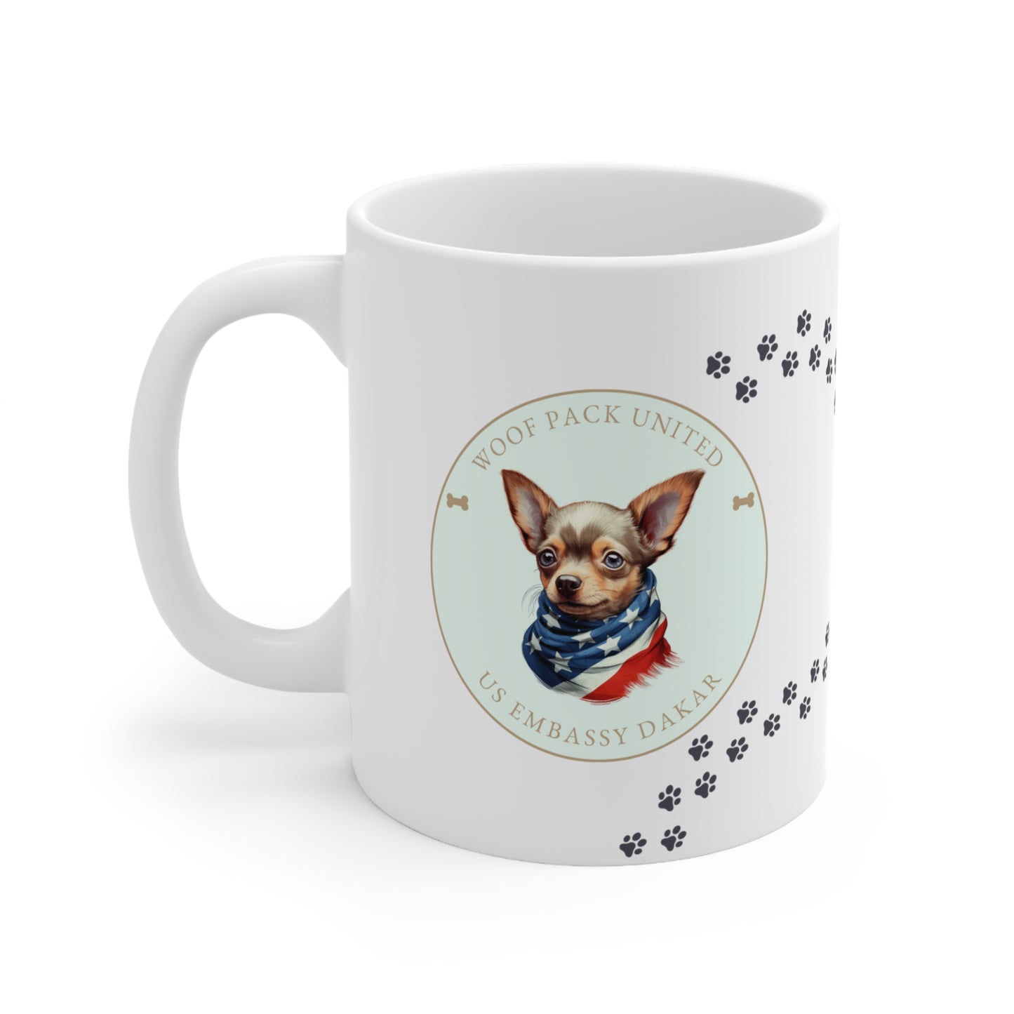 Woof Pack, Chihuahua Mug: Dakar