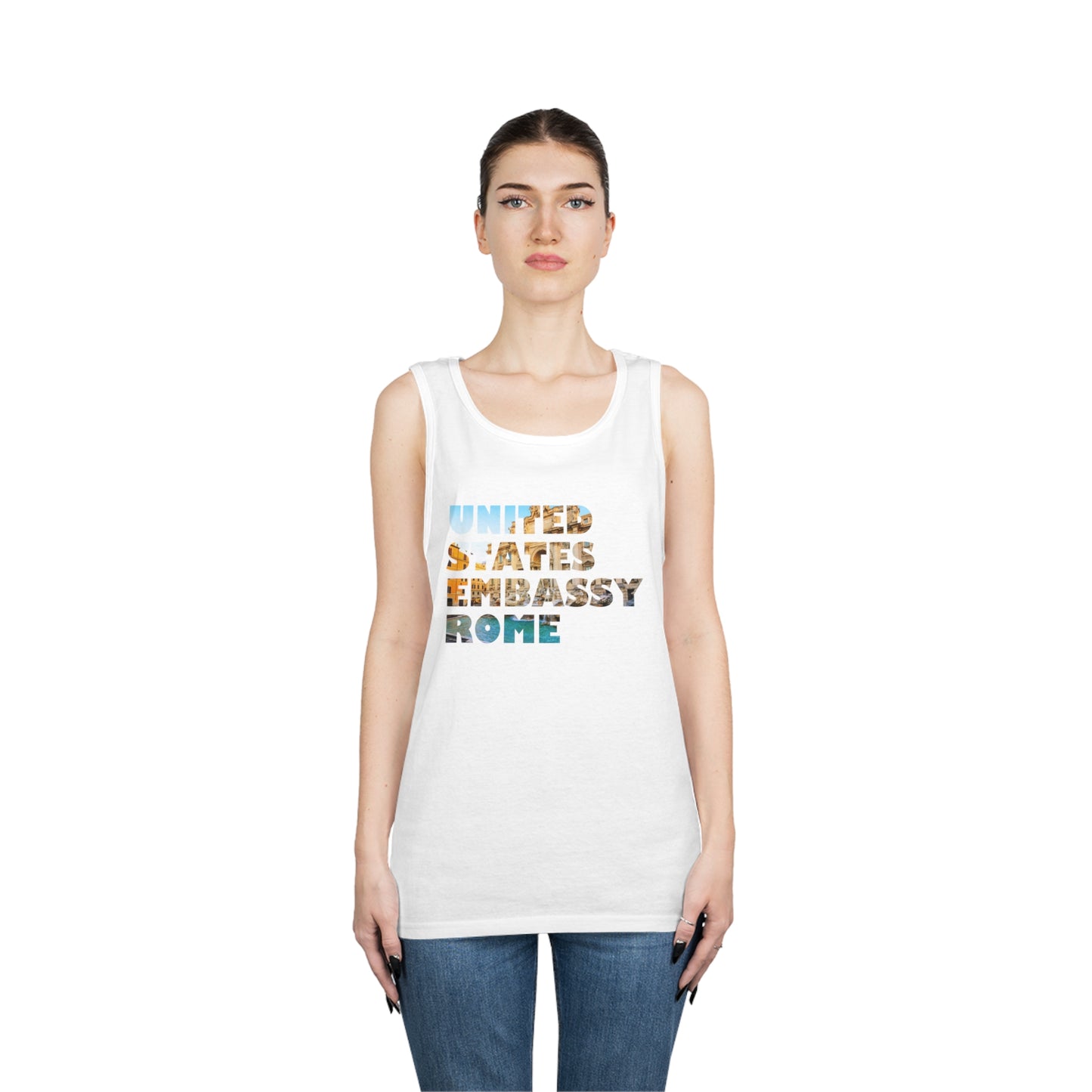 Read the Lines Tank Top: Rome