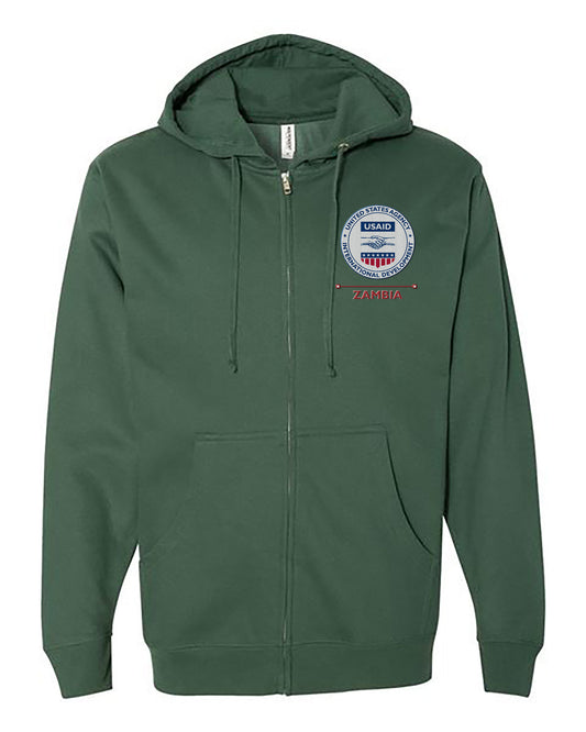USAID Embroidered Hoodie: Zambia