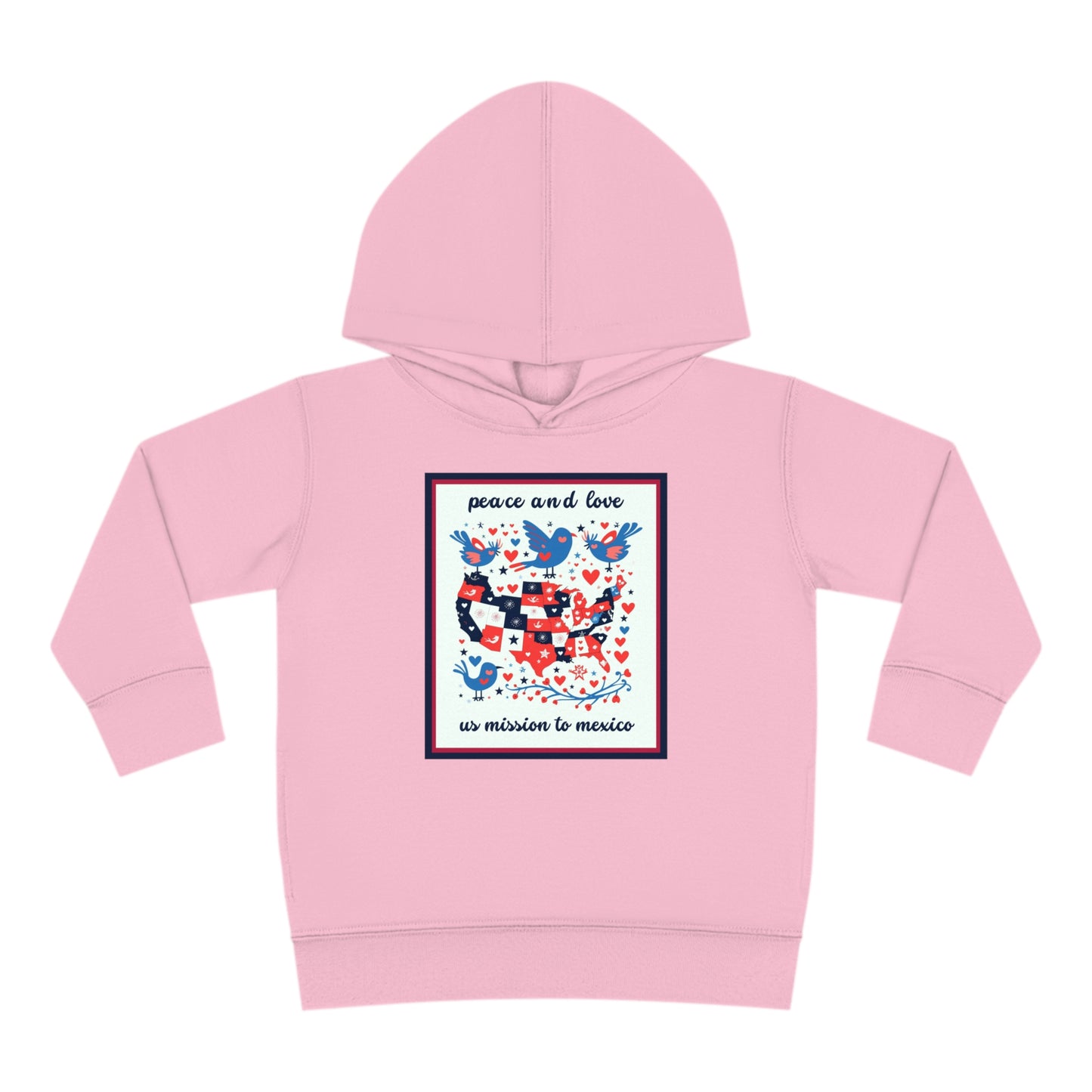 Toddler Peace and Love Fleece Hoodie: Mexico