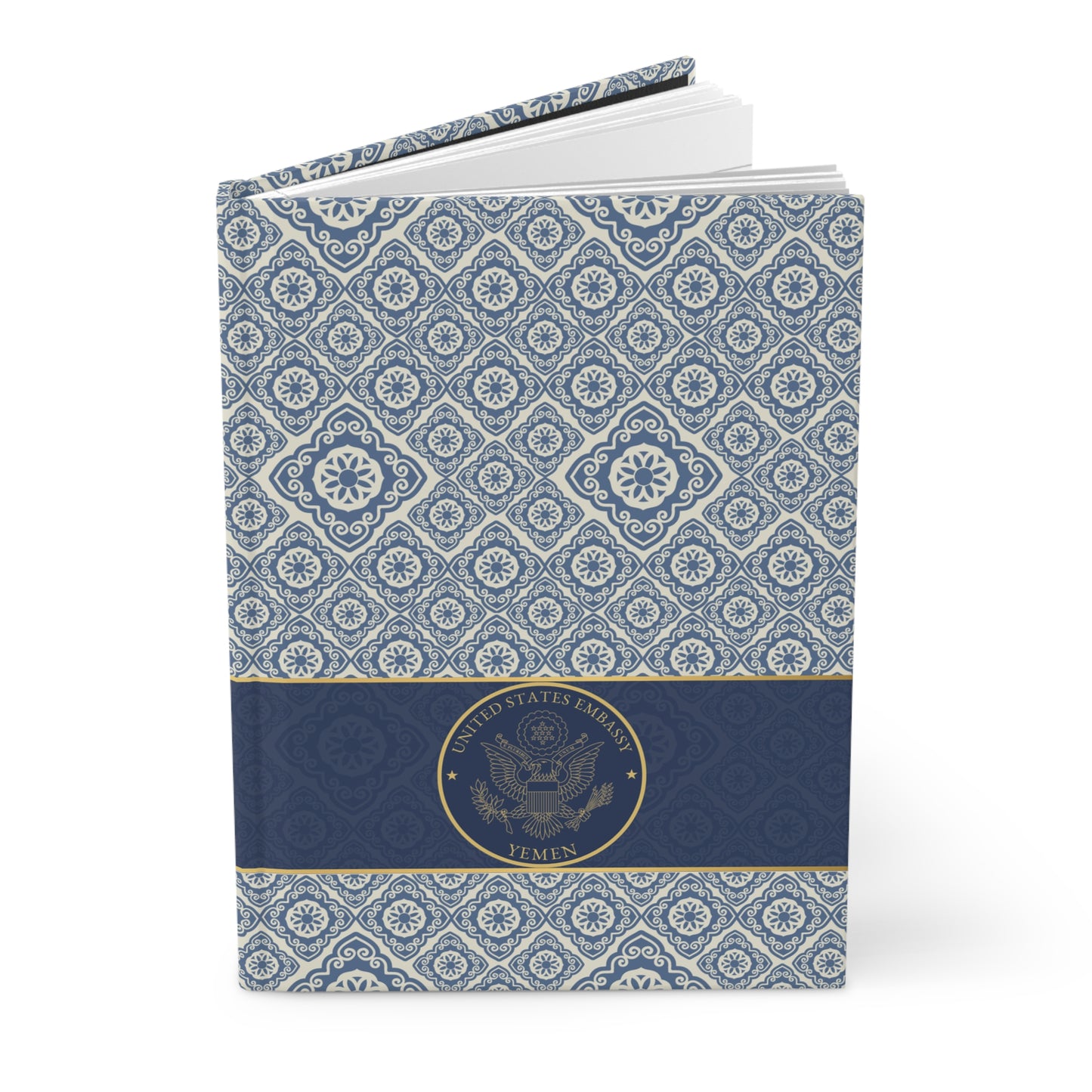 Elegant Patterned Hardcover Journal: Yemen