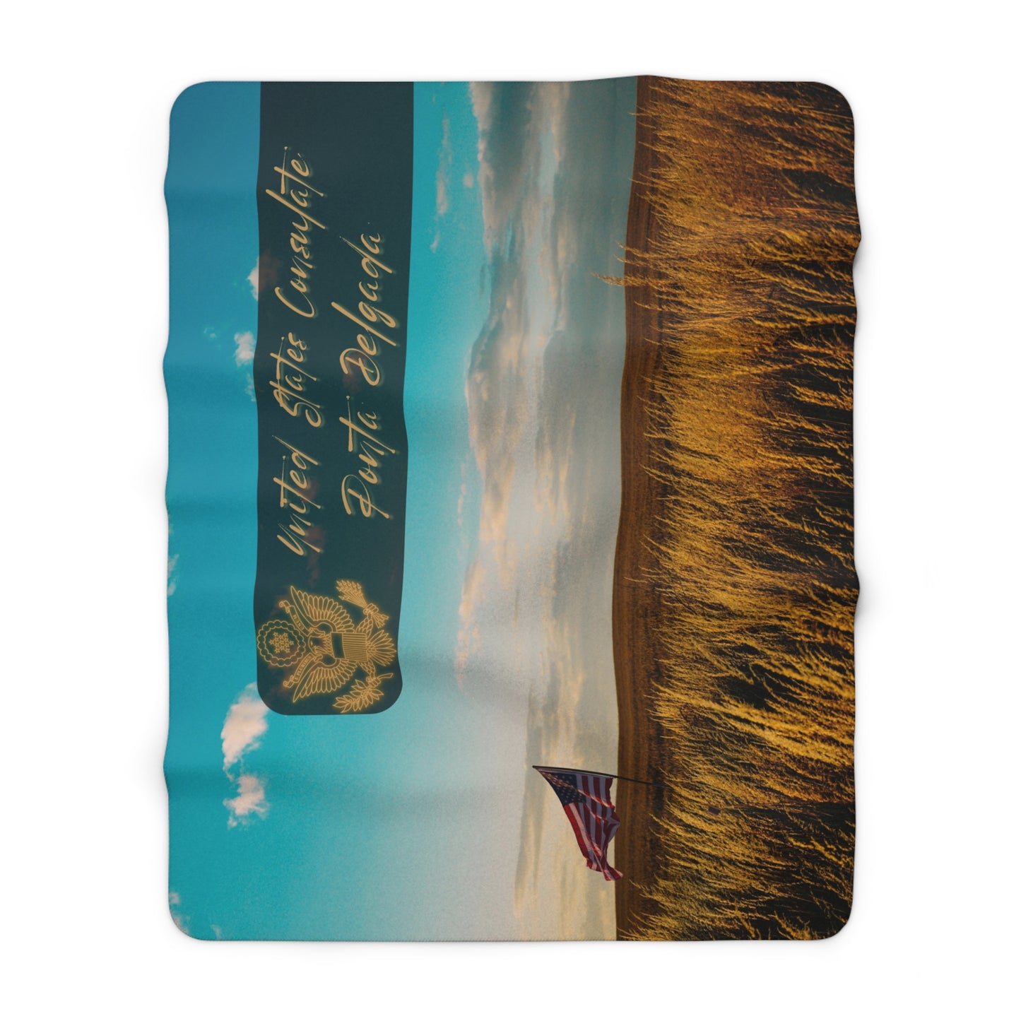 American Prairie Sherpa Fleece Blanket: Ponta Delgada