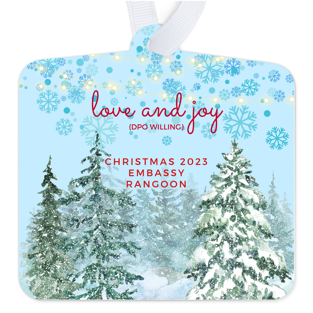 Metal Ornament for Those Who Know About DPO and Santa: Rangoon