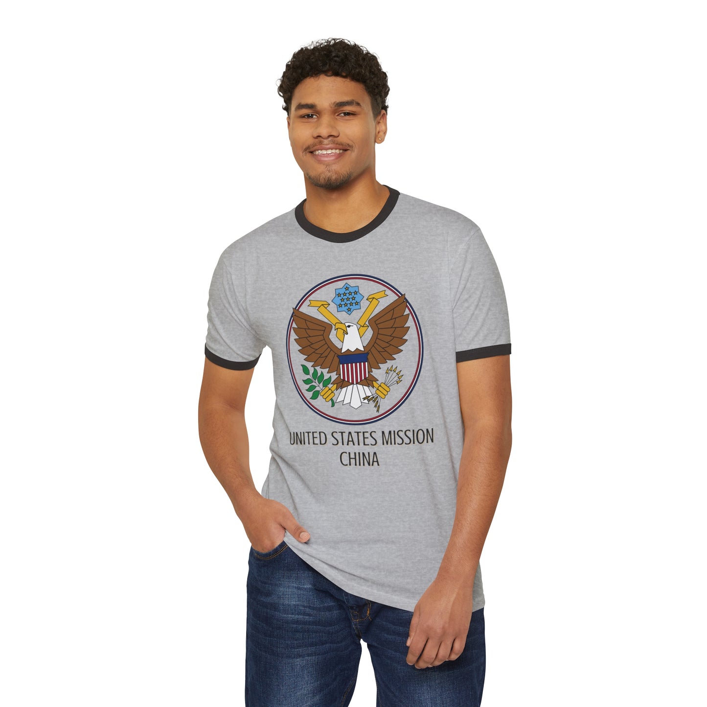 Art Deco Ringer T-Shirt: China