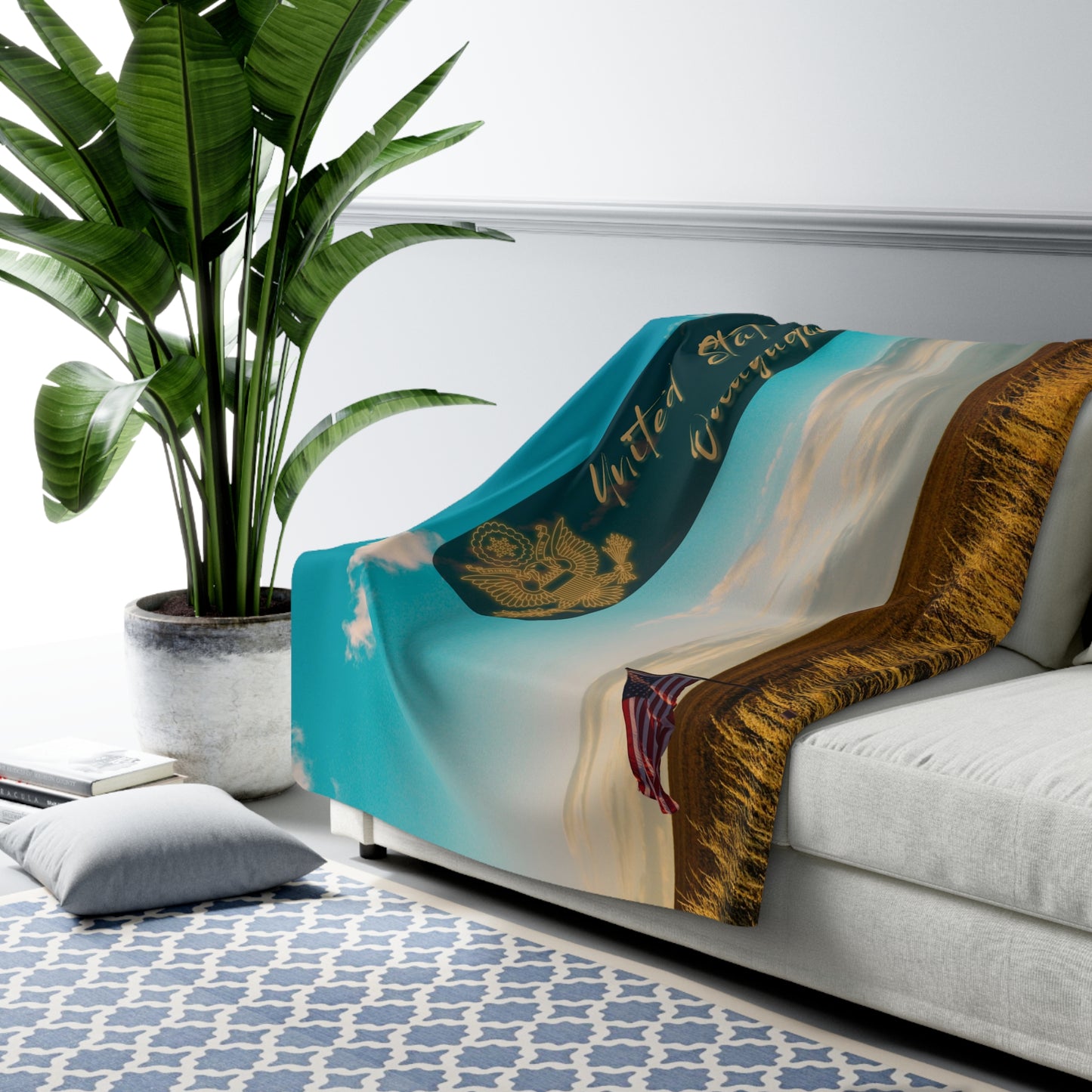 American Prairie Sherpa Fleece Blanket: Ouagadougou