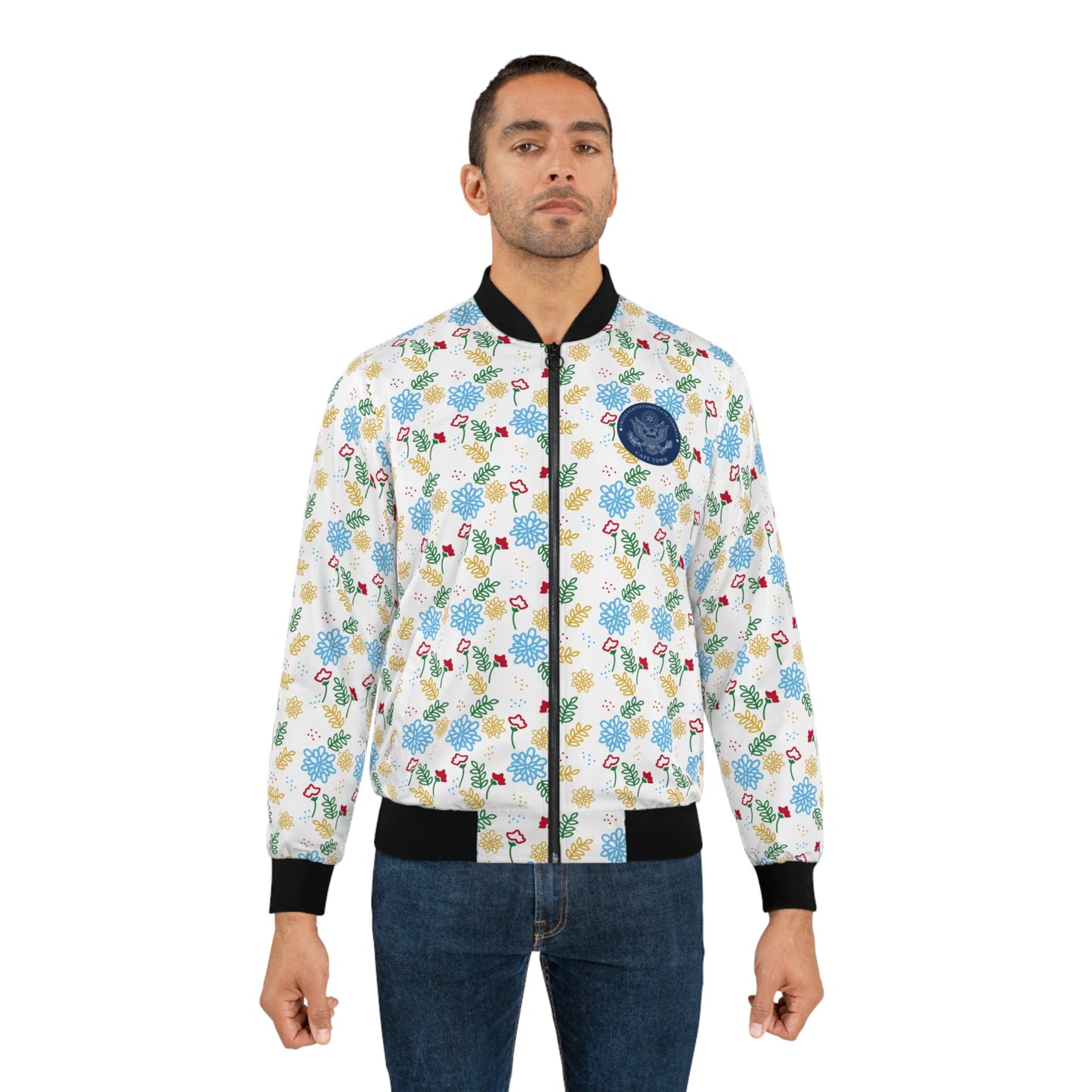 Flowered Up Bomber Jacket: Cape Town