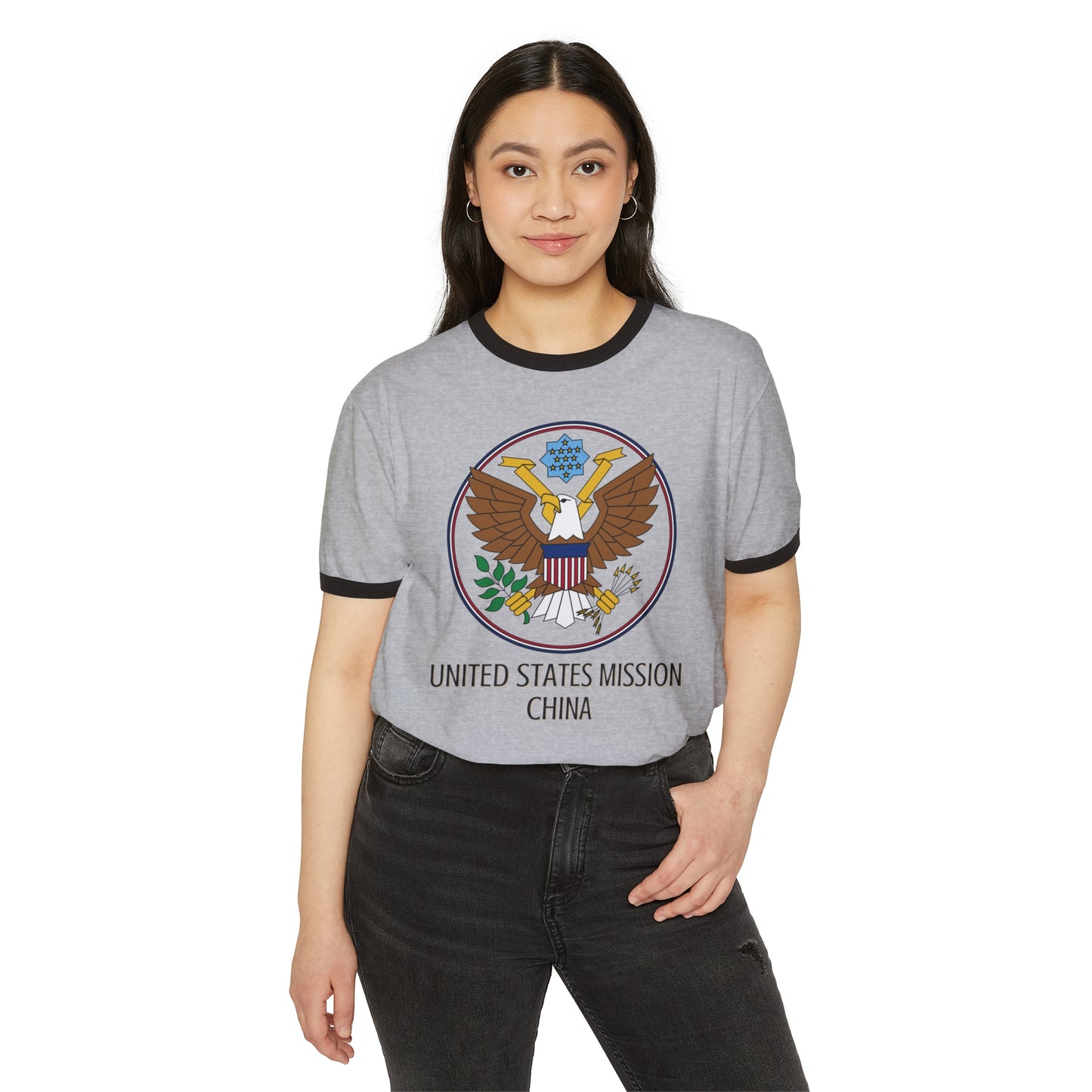 Art Deco Ringer T-Shirt: China