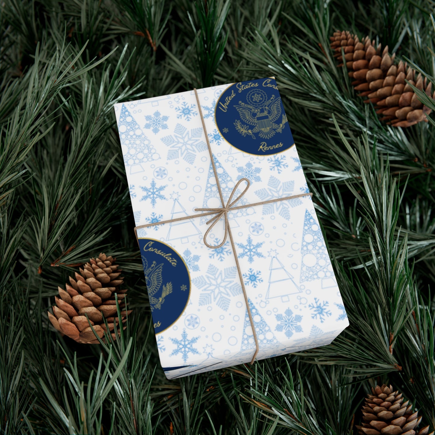 Holiday Gift Wrapping Paper: Rennes