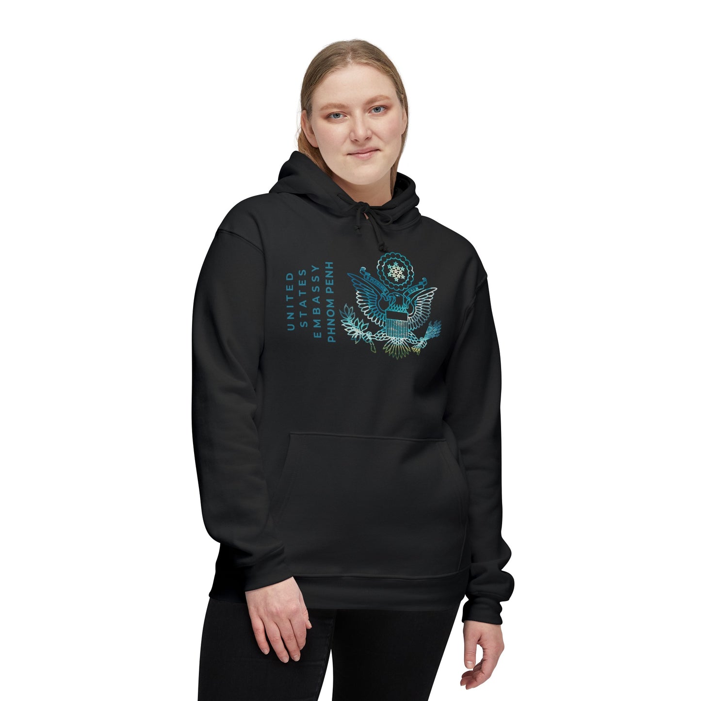 Modern, Made in the USA Hoodie: Phnom Penh