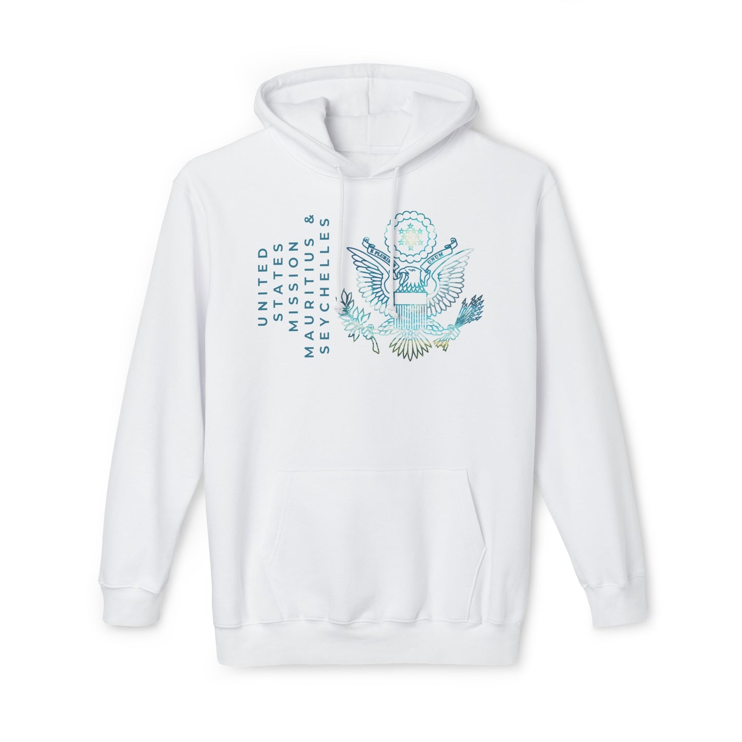 Modern, Made in the USA Hoodie: Mauritius and Seychelles