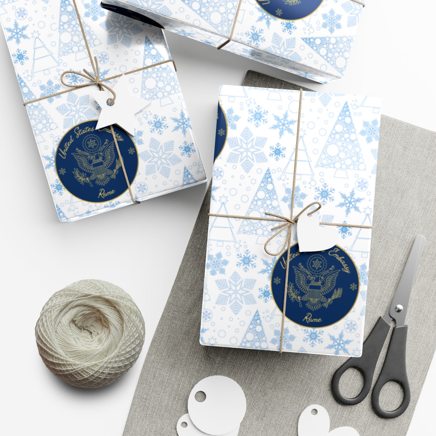 Holiday Gift Wrapping Paper: Rome