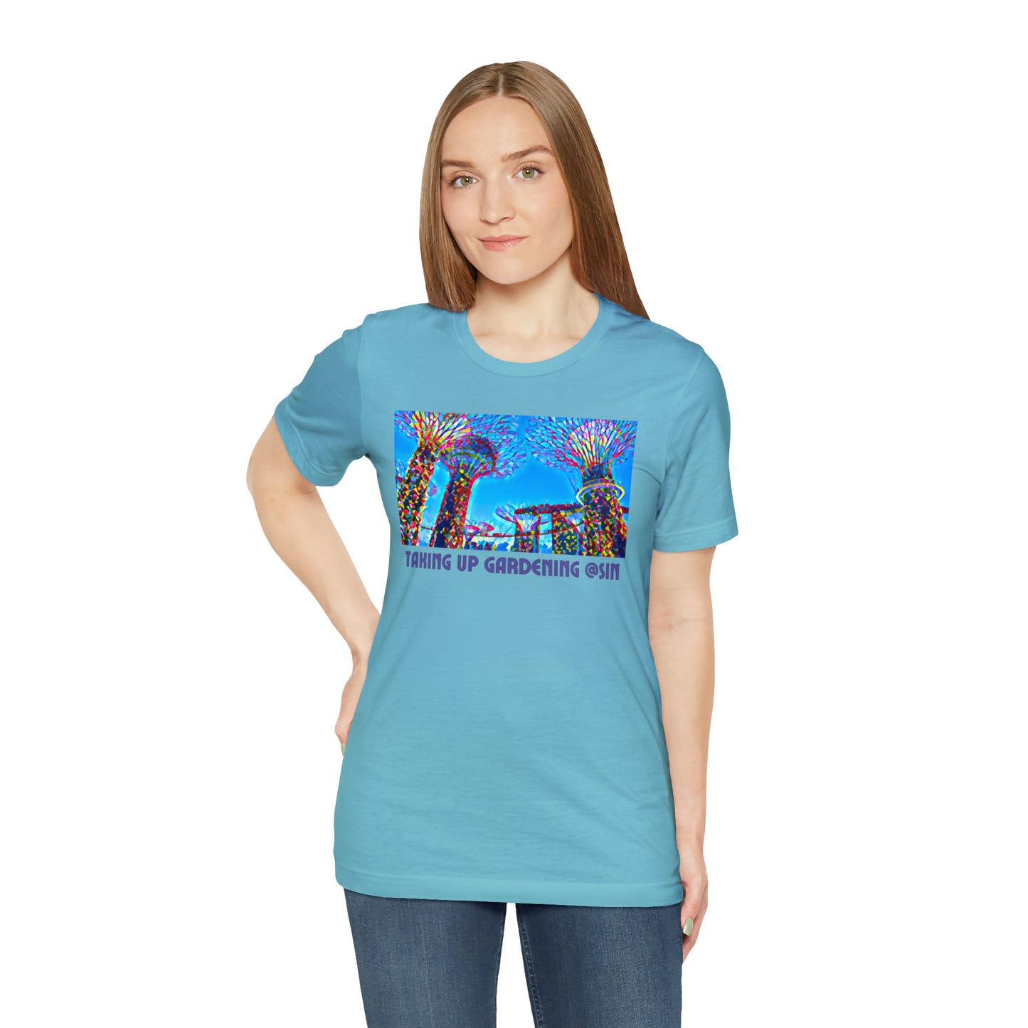 Comfy Short Sleeve Fun T-Shirt: Singapore