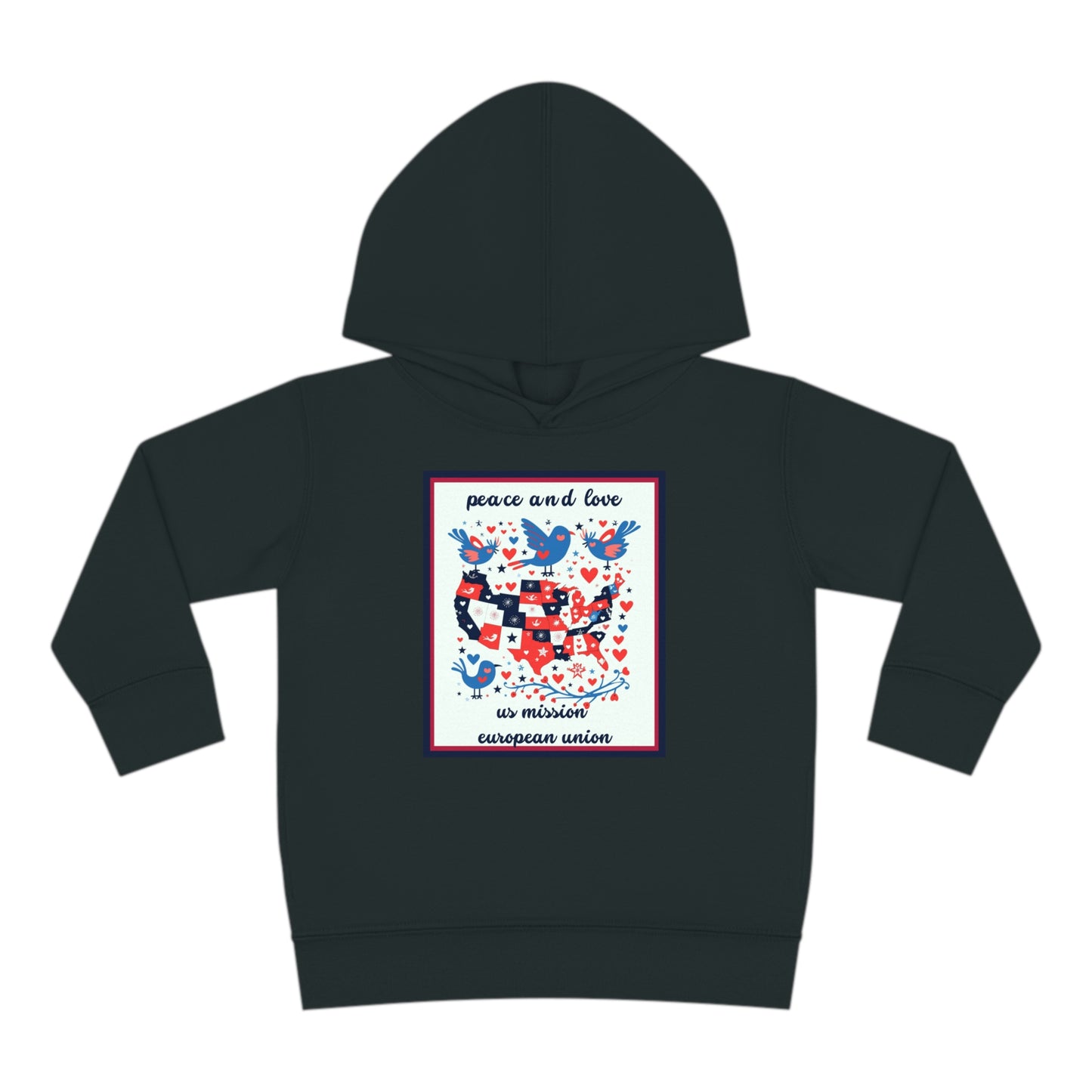 Toddler Peace and Love Fleece Hoodie: European Union