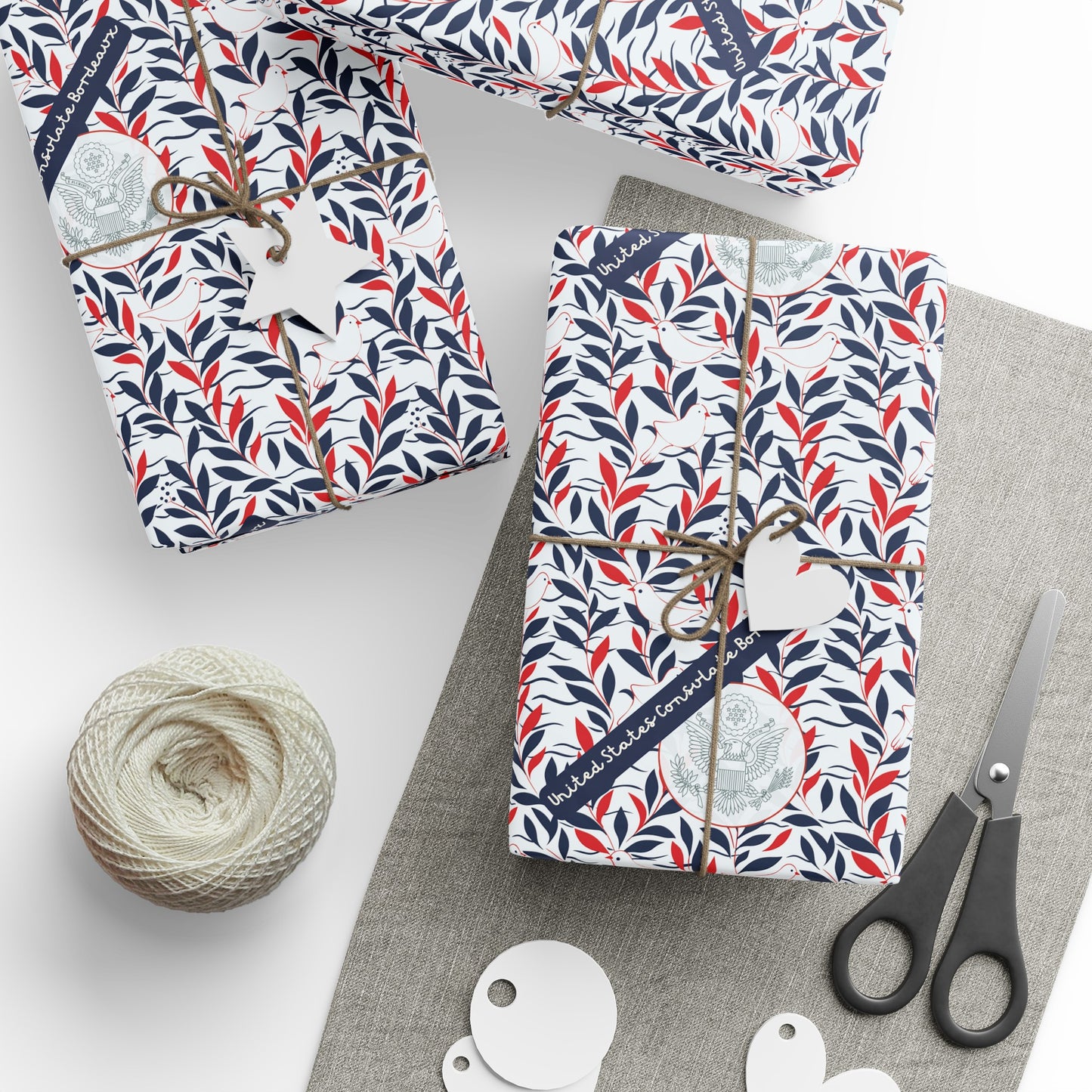 Finding Peace Wrapping Paper: Bordeaux