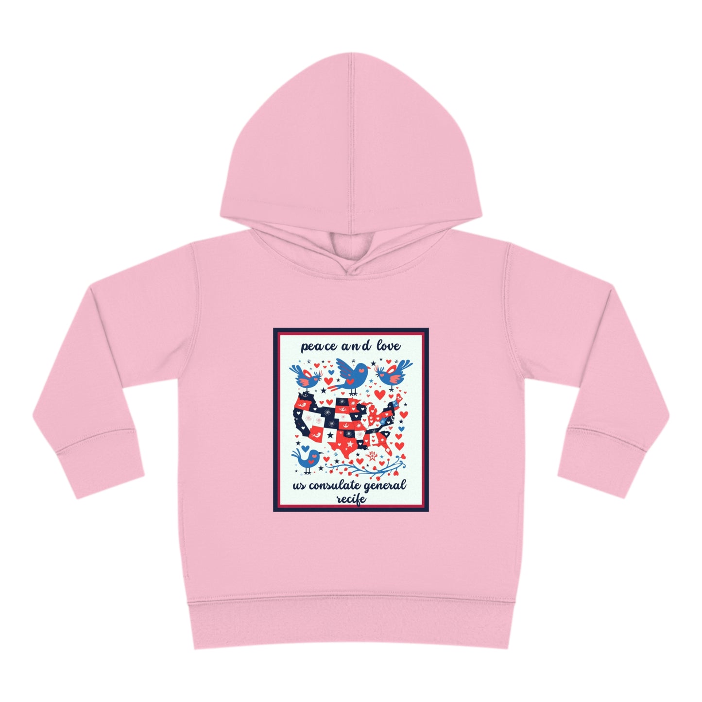 Toddler Peace and Love Fleece Hoodie: Recife