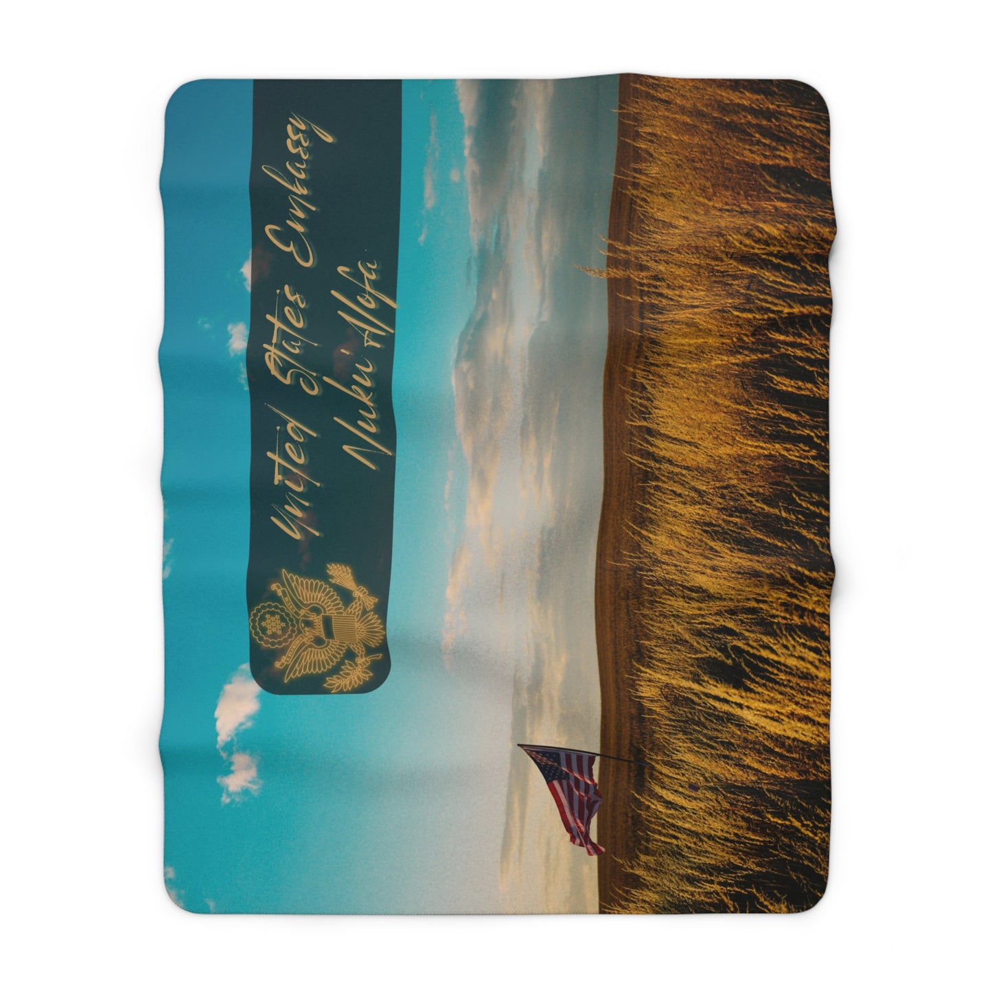 American Prairie Sherpa Fleece Blanket: Nuku' Alofa