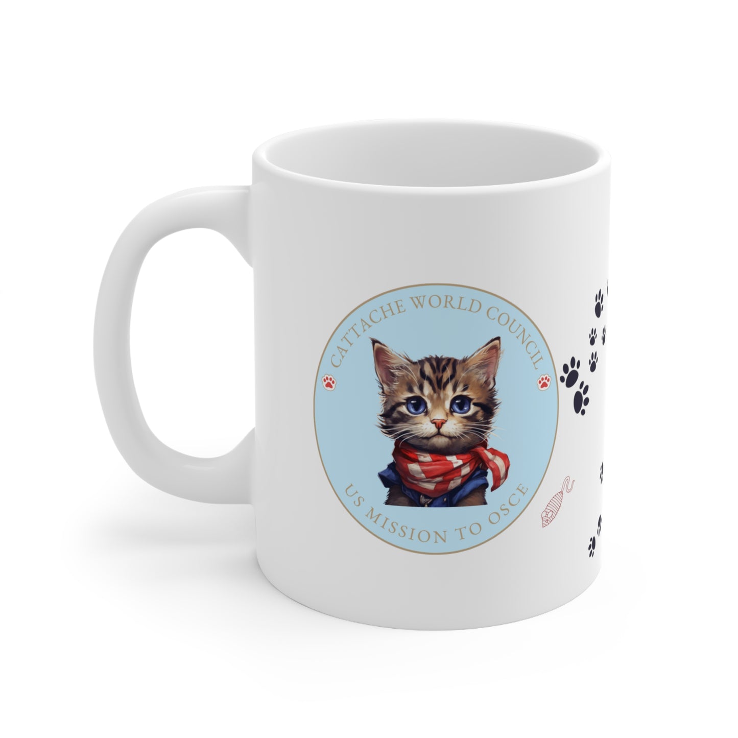 Cattache Mug, Tabby: OSCE