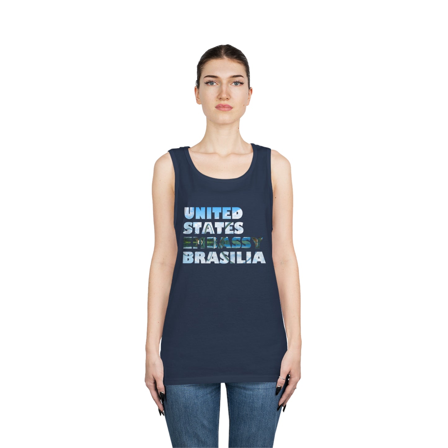 Read the Lines Tank Top: Brasilia