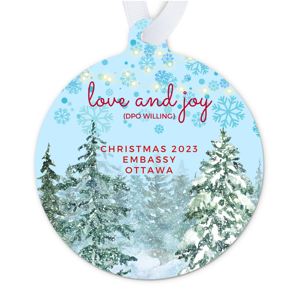 Metal Ornament for Those Who Know About DPO and Santa: Ottawa