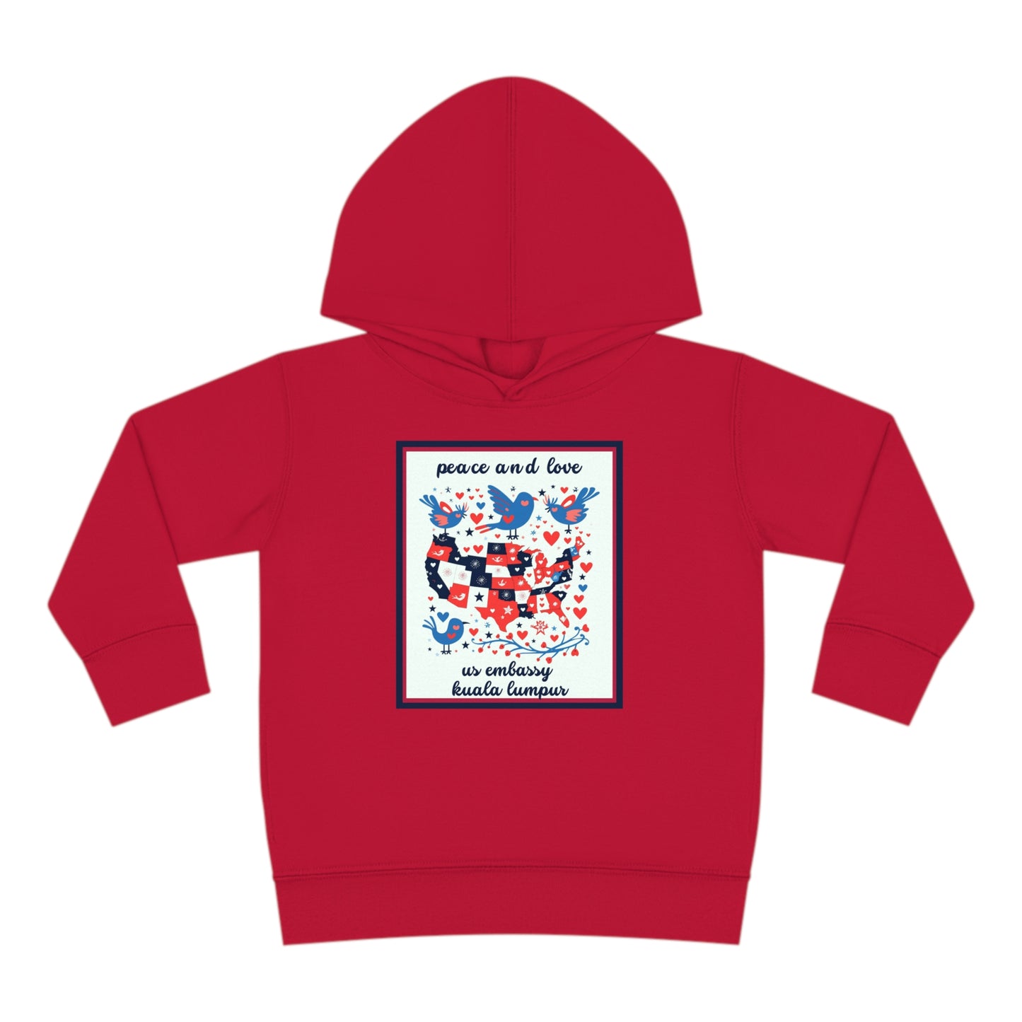 Toddler Peace and Love Fleece Hoodie: Kuala Lumpur