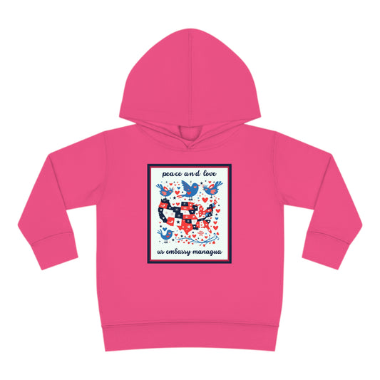 Toddler Peace and Love Fleece Hoodie: Managua