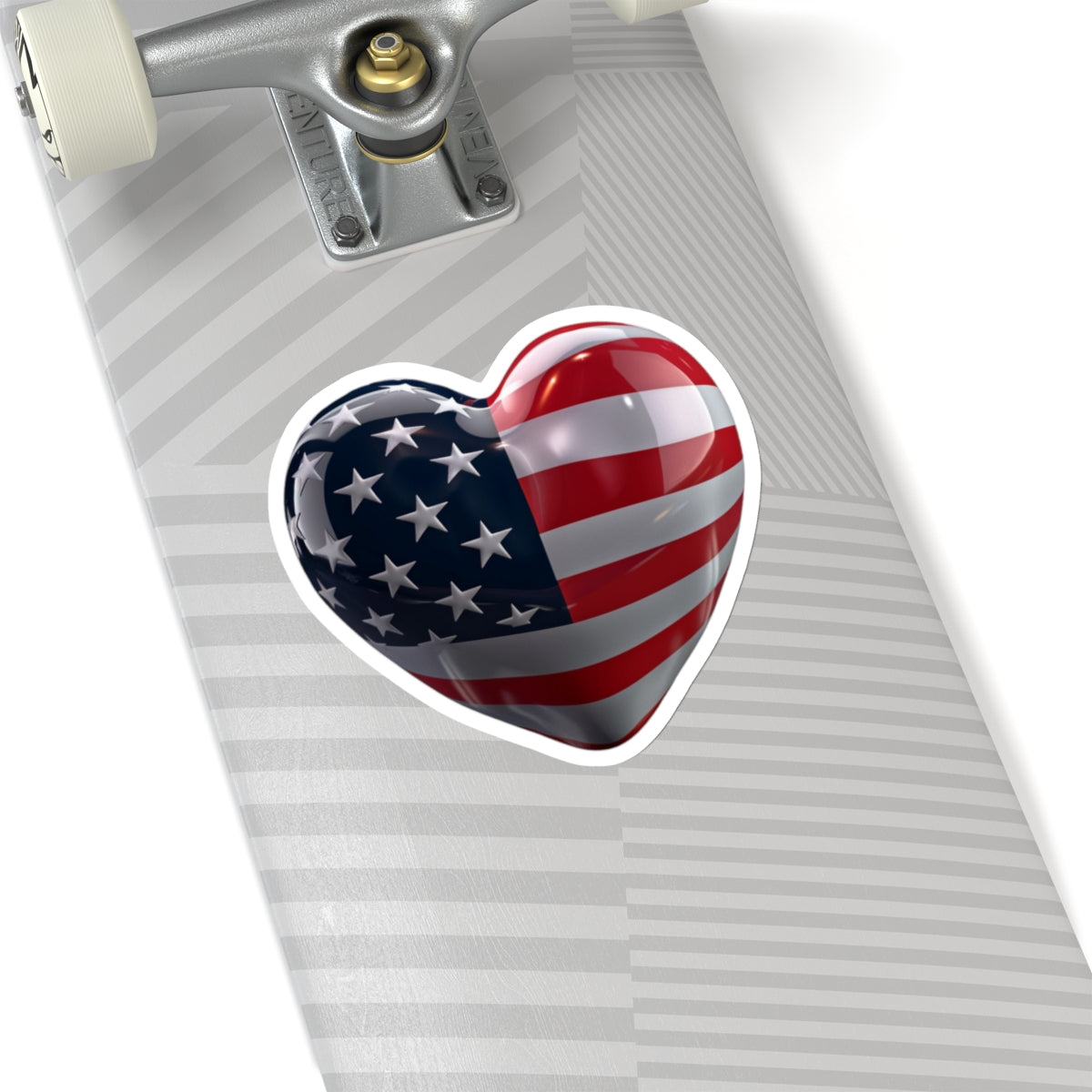 Kiss-Cut, Patriotic Heart Sticker: Global