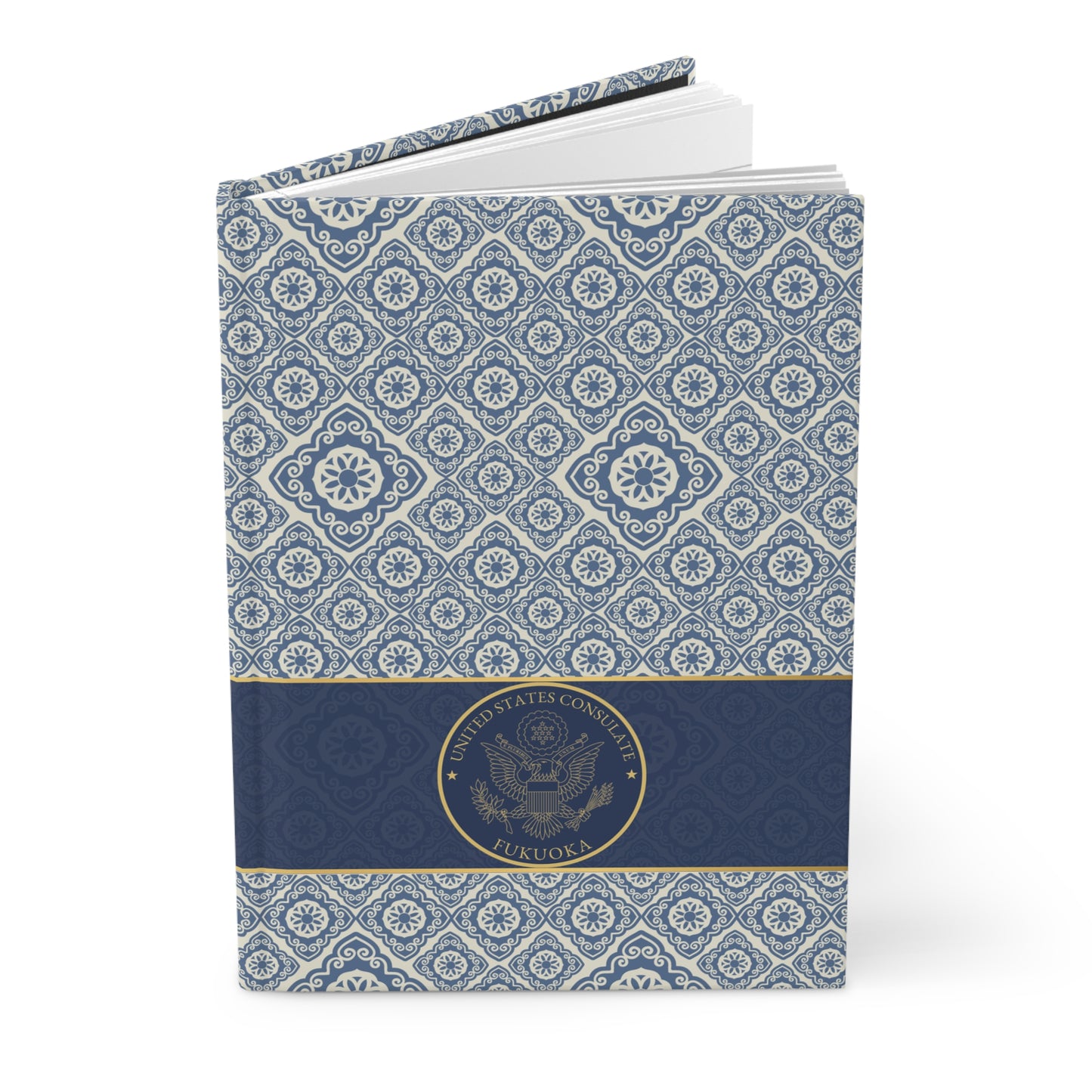 Elegant Patterned Hardcover Journal: Fukuoka