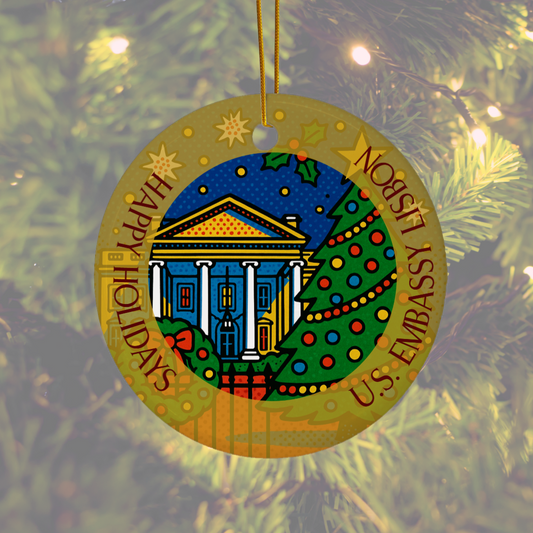 Ceramic Christmas Ornament: Global