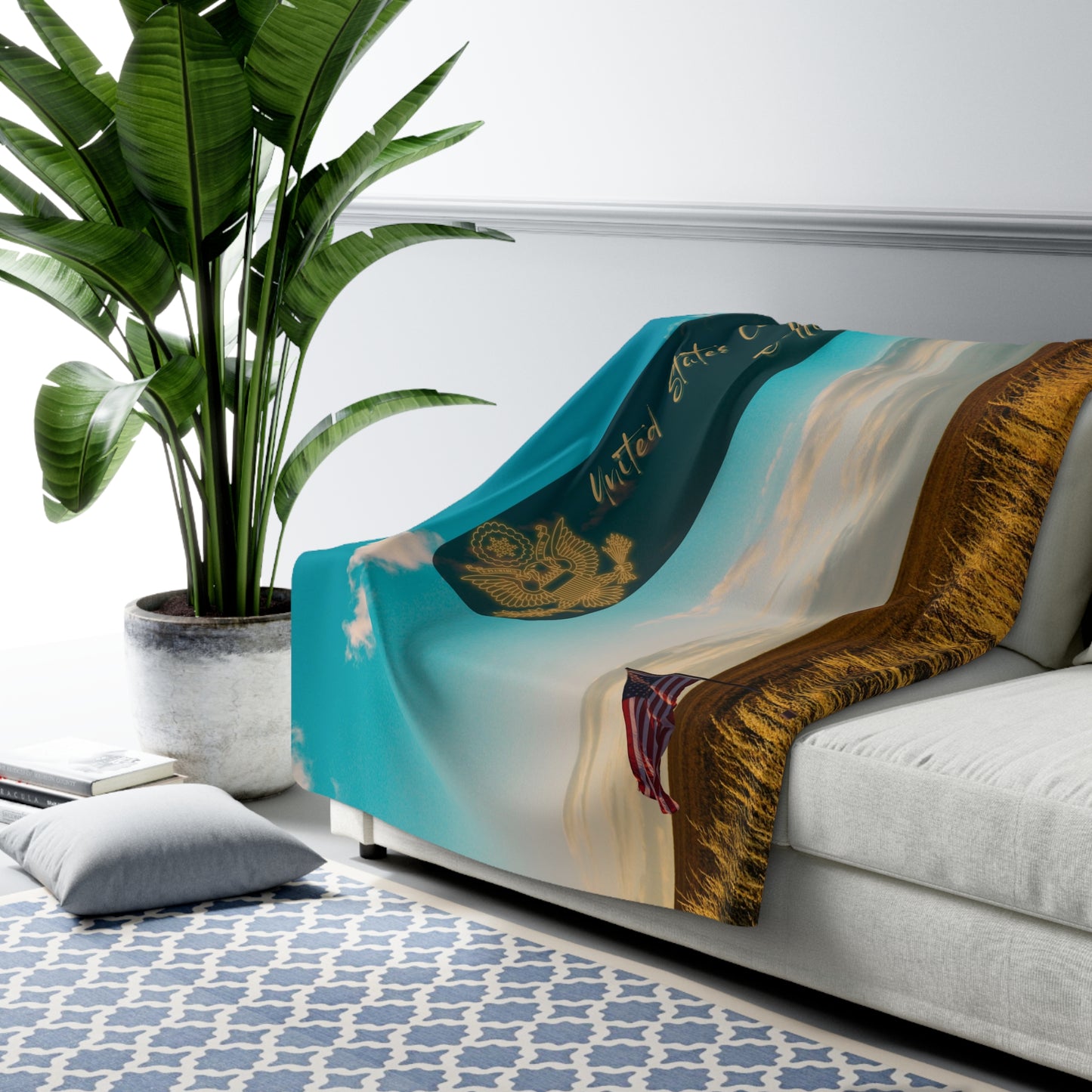 American Prairie Sherpa Fleece Blanket: Belfast