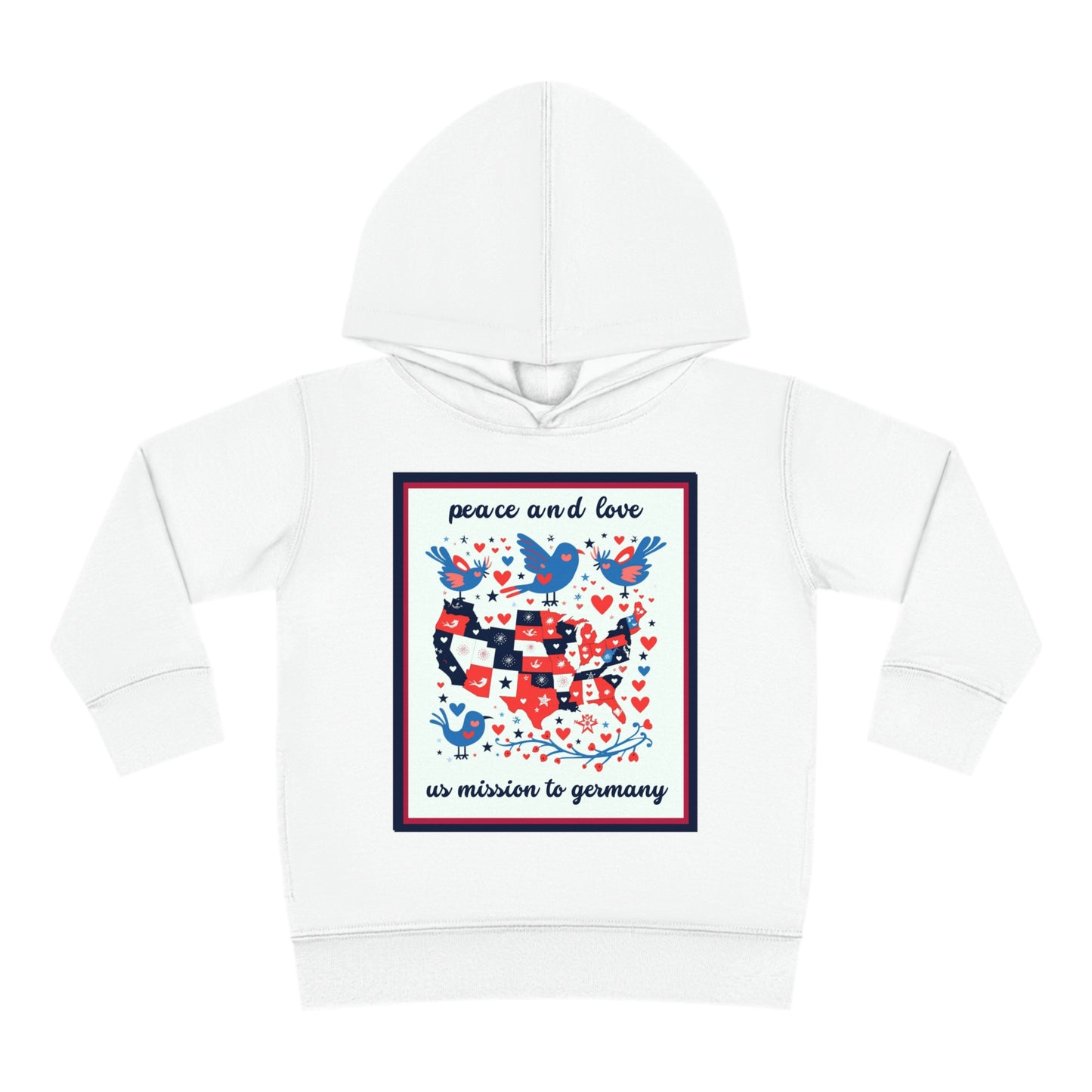 Toddler Peace and Love Fleece Hoodie: Germany