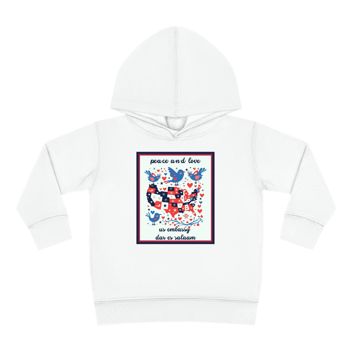 Toddler Peace and Love Fleece Hoodie: Dar es Salaam