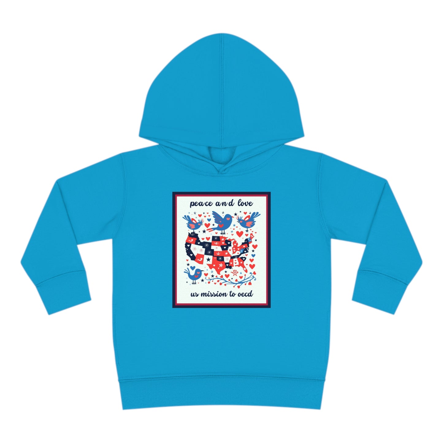 Toddler Peace and Love Fleece Hoodie: OECD