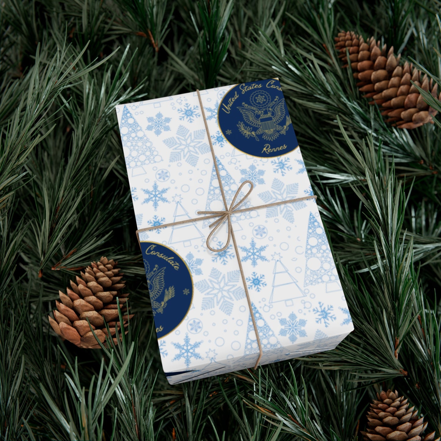 Holiday Gift Wrapping Paper: Rennes