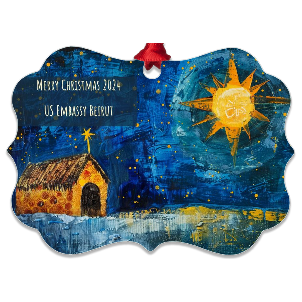 Metal Christmas Ornament, 2024: Beirut