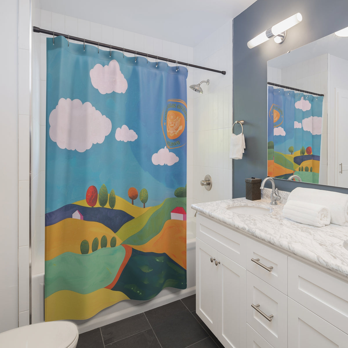 Naive Style Shower Curtain: Ottawa