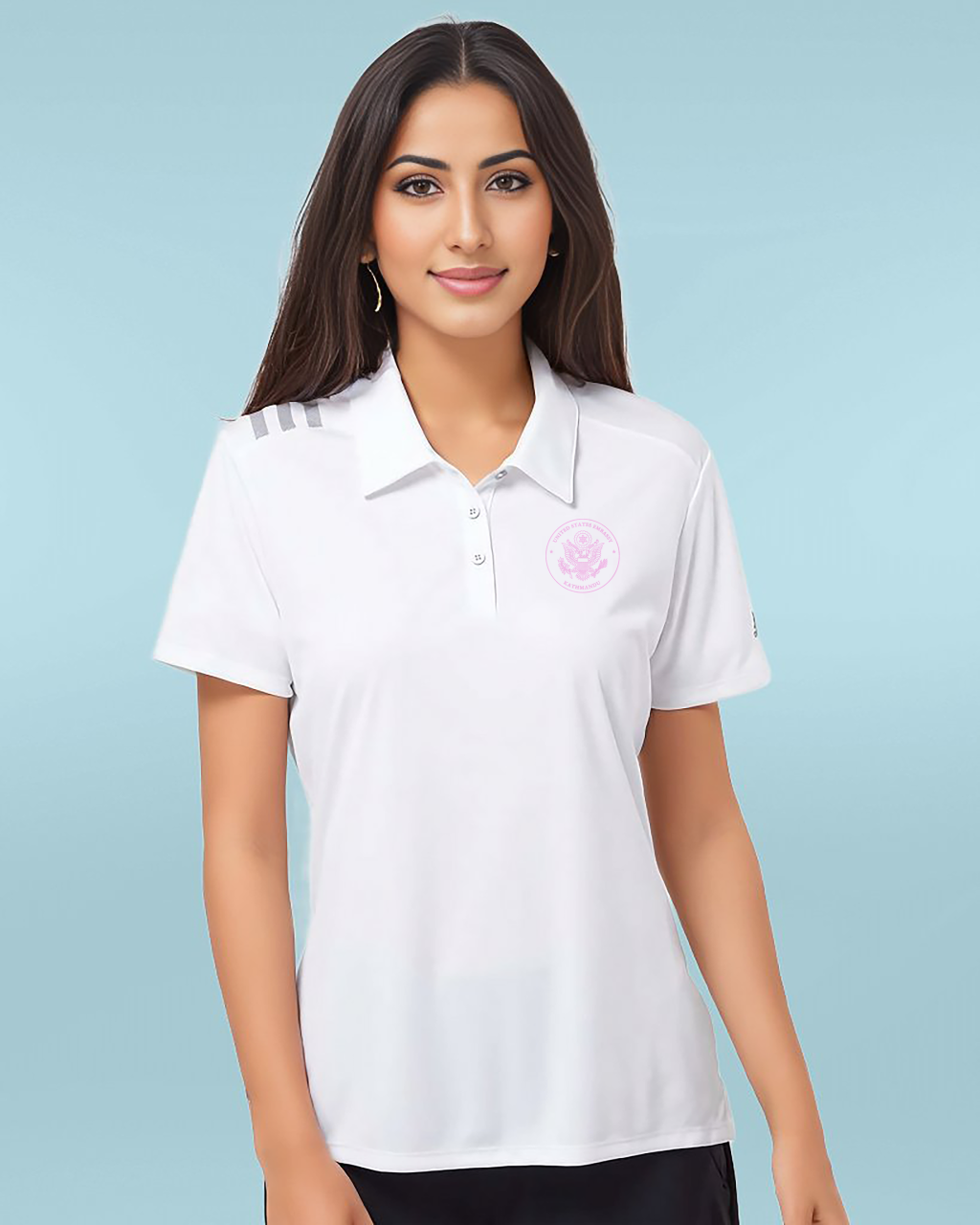 Women's SUPER SPECIAL Embroidered Adidas® Polo: Kathmandu