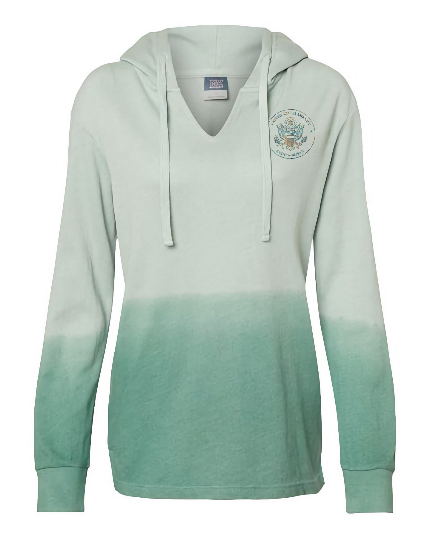 Women's Ombré Embroidered Hoodie: Guinea-Bissau