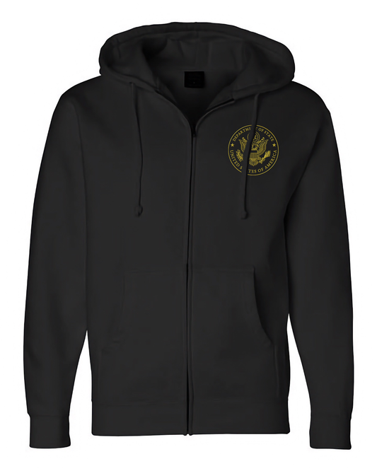 Independent Trading Company® Hoodie With Gold Embroidered Seal: Global