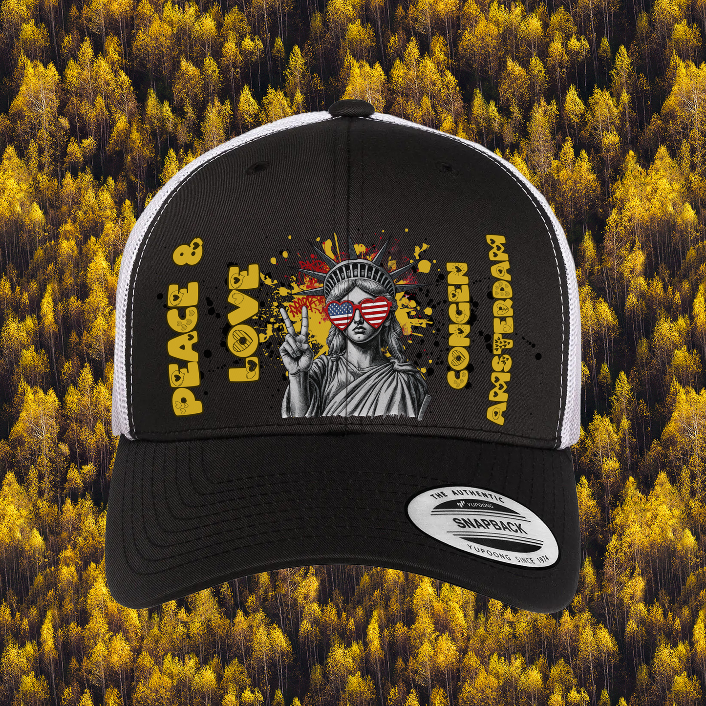 Liberty Retro Trucker Hat | Peace & Love: Amsterdam