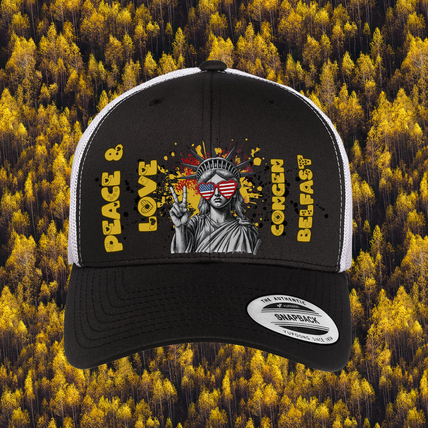 Liberty Retro Trucker Hat | Peace & Love: Belfast