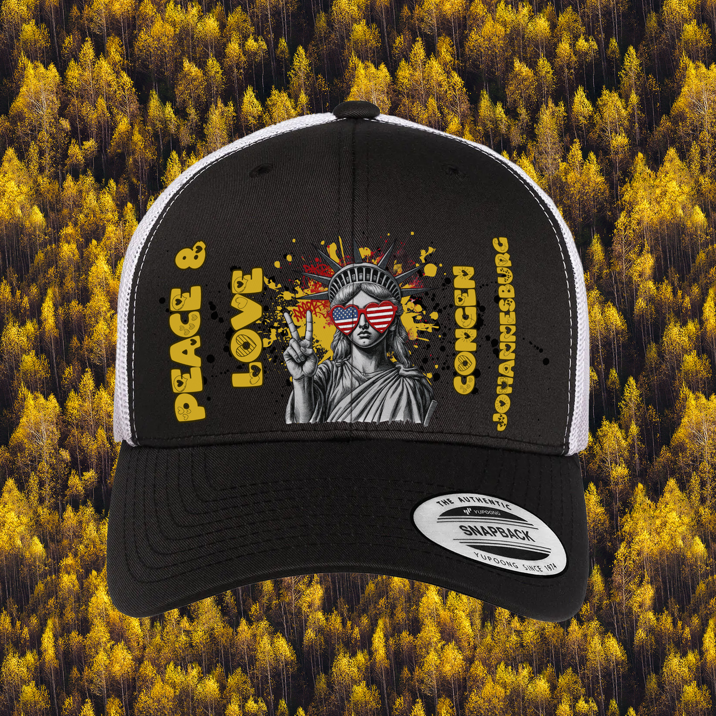 Liberty Retro Trucker Hat | Peace & Love: Johannesburg