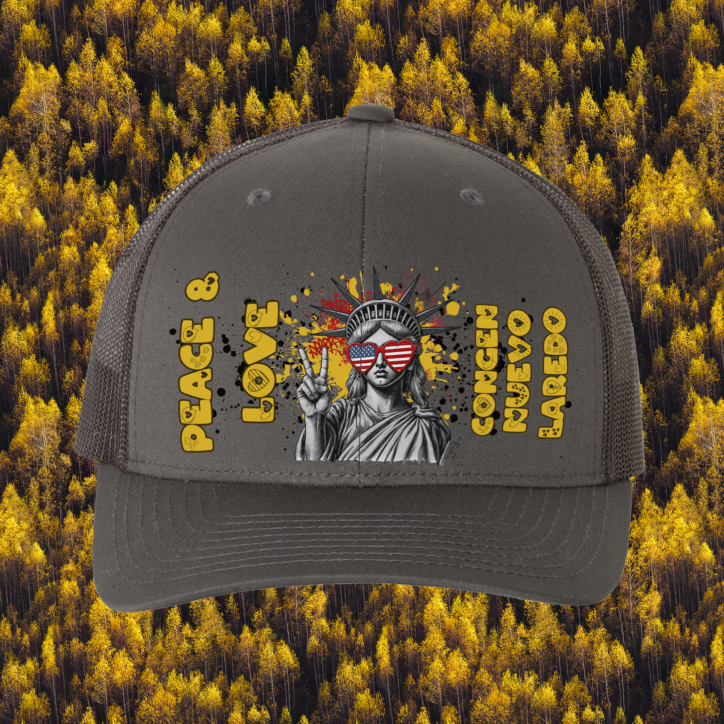 Liberty Retro Trucker Hat | Peace & Love: Nuevo Laredo