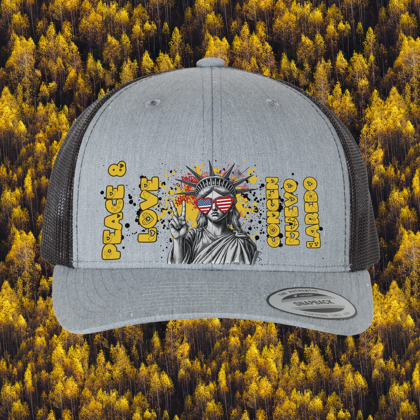Liberty Retro Trucker Hat | Peace & Love: Nuevo Laredo