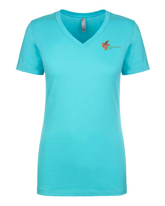 Women's Embroidered V-Neck Shirt: Naha