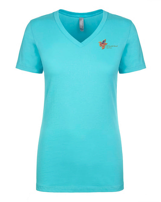 Women's Embroidered V-Neck Shirt: Cape Town