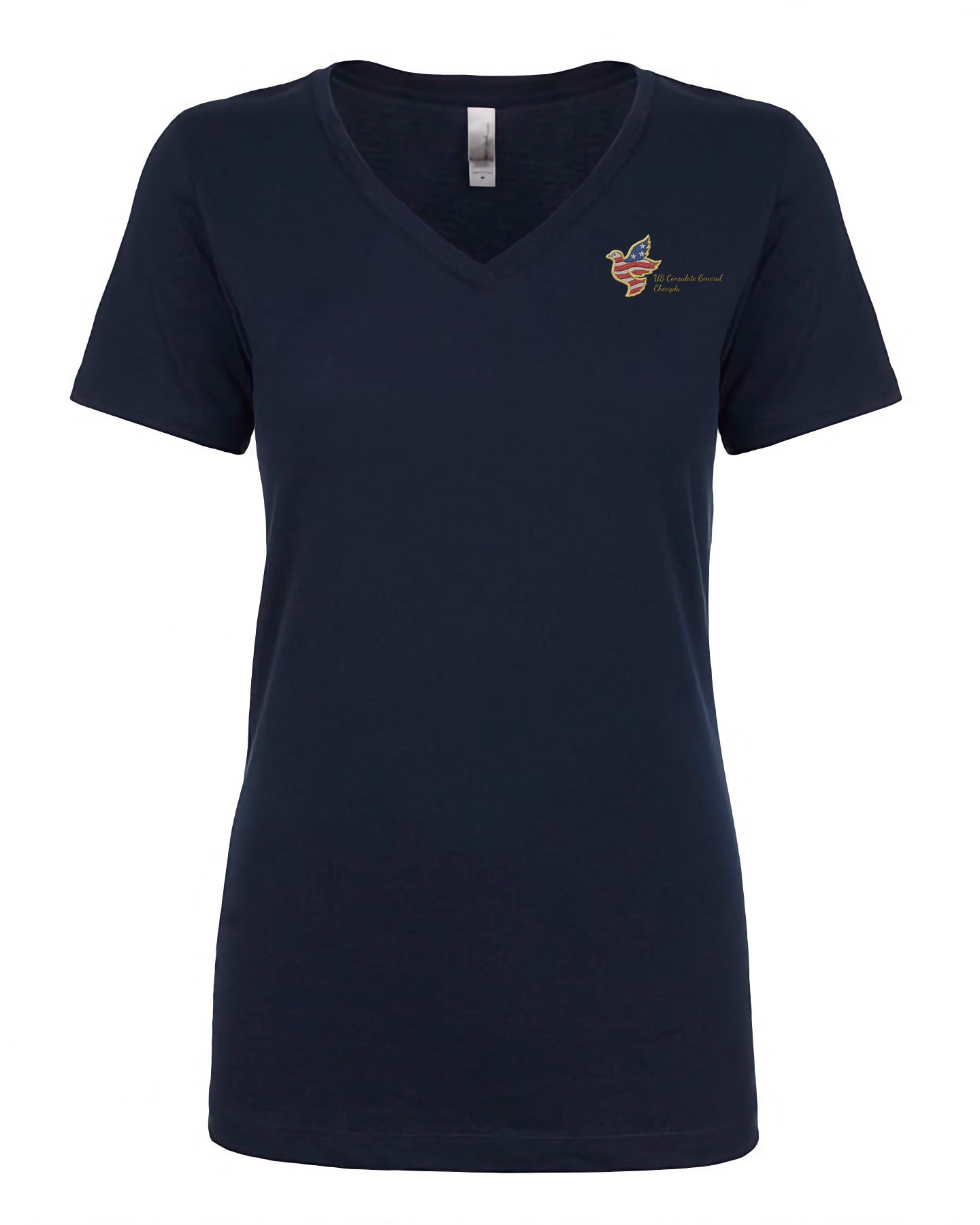 Women's Embroidered V-Neck Shirt: Chengdu